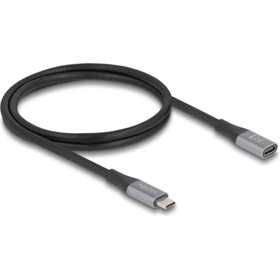 Delock USB 40 Gbps удължител USB Type-C мъжки - женски PD 3.1 240 W 1 м сив метал
