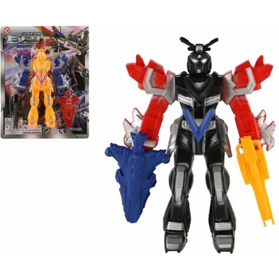 Teddies Transformer bojovník/robot plast 4 barvy na kartě