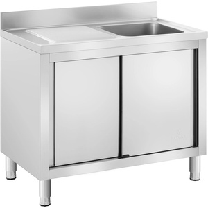 Royal Catering Мивка за търговски цели - 1 мивка - Royal Catering - неръждаема стомана - 100 x 60 см RC-IKS09 (RC-IKS09)