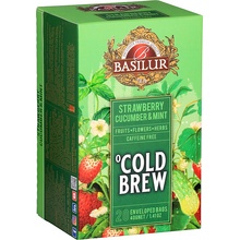 Basilur Cold Brew Strawberry Cucumber & Mint ovocný čaj 20 vrecúšok