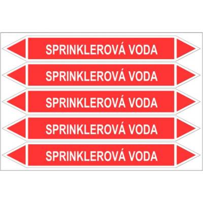 Značení potrubí, sprinklerová voda PZG 008538