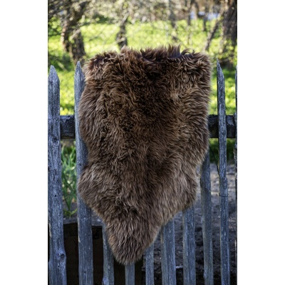 Ovčia kožušina tmavo hnedá Kožušina: M- 110x65 cm