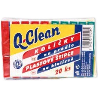 Q clean kolíčky na prádlo plastové 20 ks