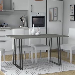 TopMebel Маса Gable TopMebel метална - меламинова в антрацит 140x80x76cm