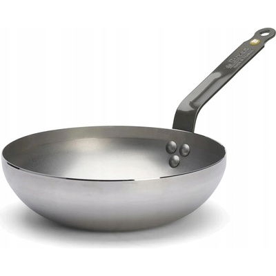Ocelový wok 24 cm Mineral B hluboká pánev indukce De Buyer D-5611-24