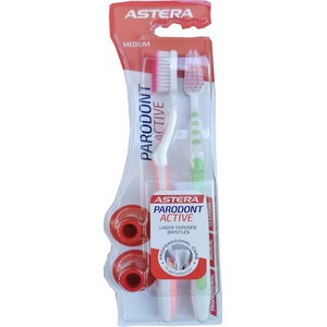  Astera parodont activ четка за зъби medium, 2 броя