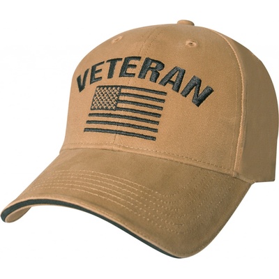 ROTHCO Vintage Veteran s US vlajkou coyote