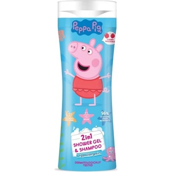 Peppa Pig sprchový gél a šampón 2 v 1 Cherry 300 ml