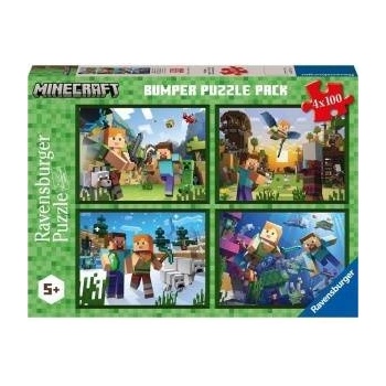 Ravensburger Minecraft puzzle 4x100pzs
