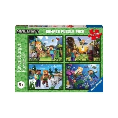 Ravensburger Minecraft puzzle 4x100pzs