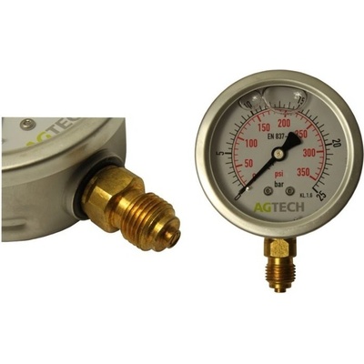 Manometer Fi 63 Bsp 1/4" Spodný rozsah 0-25 Bar Agtech