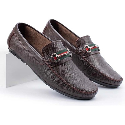 Alexander garcia Мъжки мокасини от естествена кожа - Тъмнокафяви 20230321115 (381527_Тъмно кафяв)