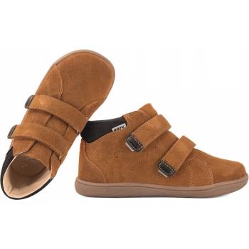 Bartek 8600362 barefoot dětské kotníkové boty kůže hnědé