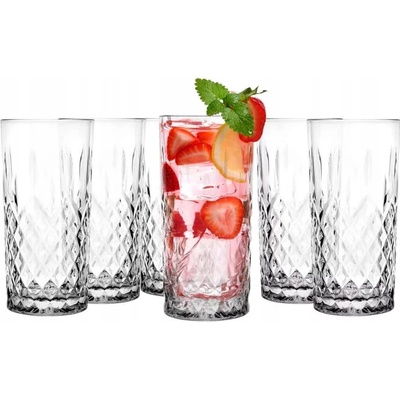 Glasmark Krištáľovo zdobené vysoké poháre na drinky 6 x 300 ml