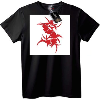 NOONEBRAND SEPULTURA Черна тениска с червен абстрактен символ - 2XL, Black