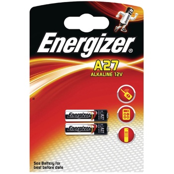 Energizer Алкална батерия energizer 12 v 2 бр. в опаковка за аларми А27 lr27 /цена за 2 батерии/ (639333) (639333)