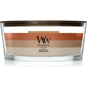 WoodWick Trilogy Hearth Spice ароматна свещ с дървен фитил 453.6 гр
