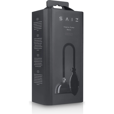 SAIZ Basic - помпа за вагина (прозрачно-черна)