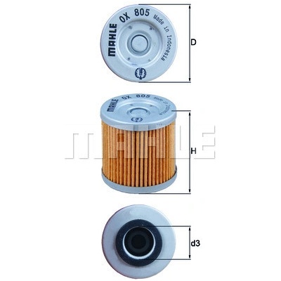 Olejový filter MAHLE ORIGINAL OX 805 (OX805)