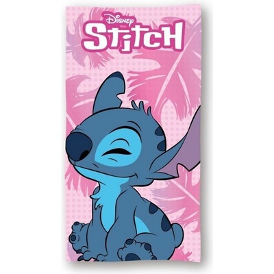 Faro osuška Lilo and Stitch pink bavlna 70 x 140 cm