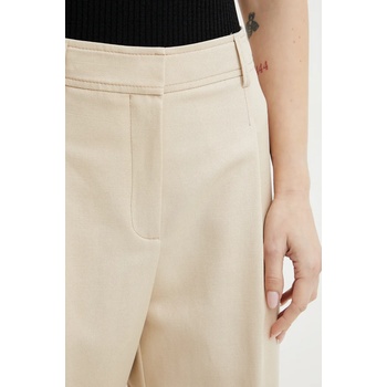BOSS Orange Панталон с лен BOSS Orange в бежово със стандартна кройка, с висока талия 50546207 (50546207)