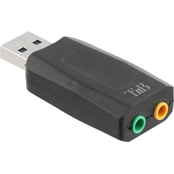 T'nB Външна звукова карта TnB, USB 2.0, 1x Audio Out, 1x Mic, черна