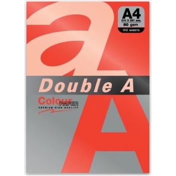 Double A Цветна хартия Double A, A4, 100л, червен