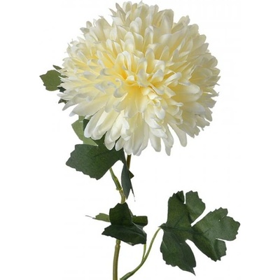 Umělá květina bílá chryzantéma – 54 cm