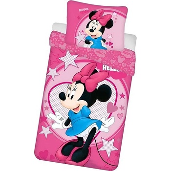 Jerry Fabrics Obliečky Minnie Hello micro Polyester mikrovlákno 140x200 70x90