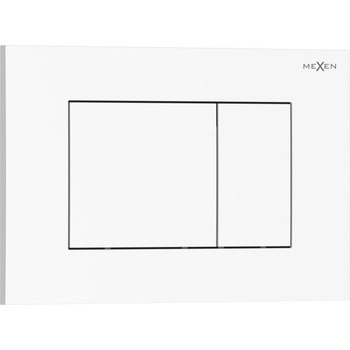 Mexen Tex 02 бутон за промиване, бял гланц - 6102-01 (6102-01)