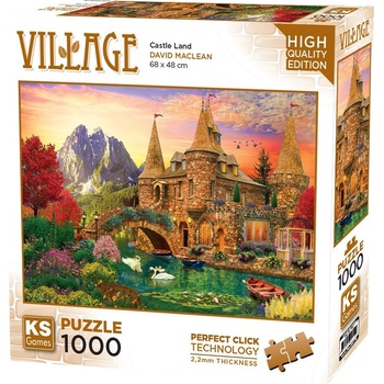 KS Games Пъзел KS Games от 1000 части - Земята на замъците (20779)