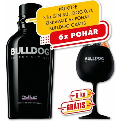 Bulldog Gin 40% 0,7 l (čistá fľaša)