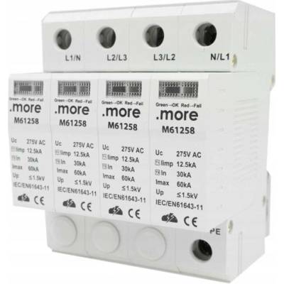 Přepěťová ochrana 3fázová 4P B+C T1+T2 12,5kA 30(60)kA B+C MORE ECOLIGHT