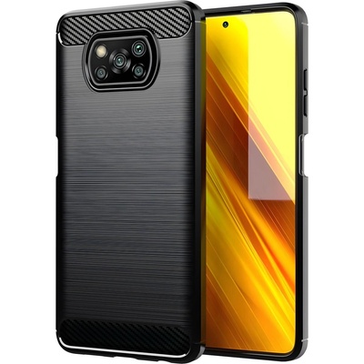 Xiaomi Carbon Shield TPU калъф за Xiaomi Poco X3 NFC - Черен KP29557