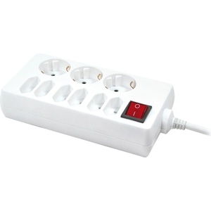 LogiLink Удължител LogiLink 9 + превключвател, 6x CEE 7/3 + 3x CEE 7/16, 1, 5 м, черен