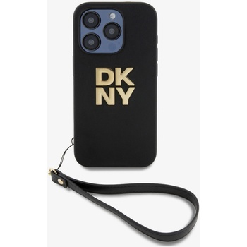 DKNY PU Leather Stack Logo Wrist Strap Back Cover за iPhone 15 Pro Max Black DKNY DKNY | Cheren | ЖЕНИ | UNI