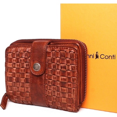 Gianni conti dvouoddílová kožená peněženka no 450 hnědá