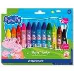 STAEDTLER Пастели, шестоъгълни, джъмбо, STAEDTLER Noris junior 224", прасето Пепа, 12 цвята (224 C12 L1)