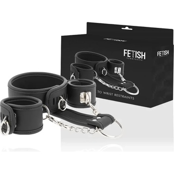 Ограничаващ аксесоар за китки и шия - Fetish Leather and Handcuffs (D-218913)