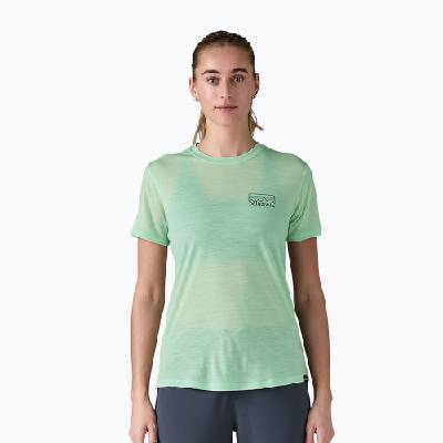 Дамска риза Patagonia Cap Cool Merino Blend Graphic Shirt fitz roy загуба: изплакнато зелено