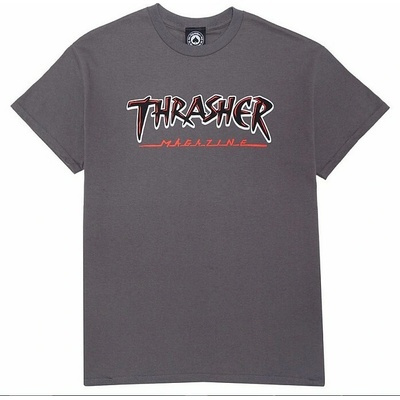 Triko THRASHER SLASH T-Shirt CHARCOAL