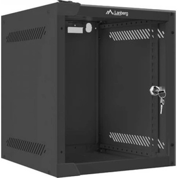 Lanberg rack cabinet 10" wall-mount 6U - 280x310 for self-assembly (flat pack), black (WF10-2306-10B)