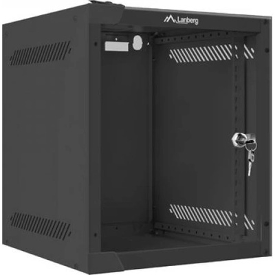Lanberg rack cabinet 10" wall-mount 6U - 280x310 for self-assembly (flat pack), black (WF10-2306-10B)