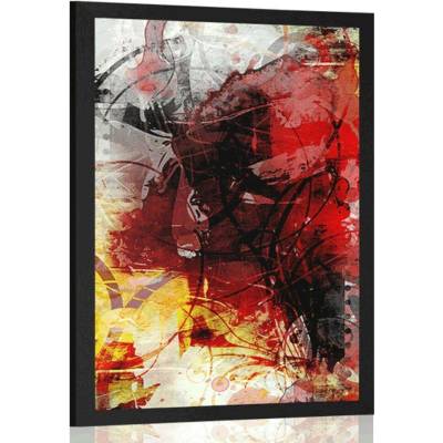 Plakát moderní mediální malba - 20x30 black