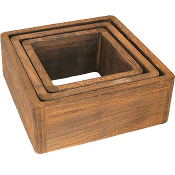 Horecano CN-Дървена стойка за блок маса 16x16x10cm БЕЖОВА (181157) (01981427)