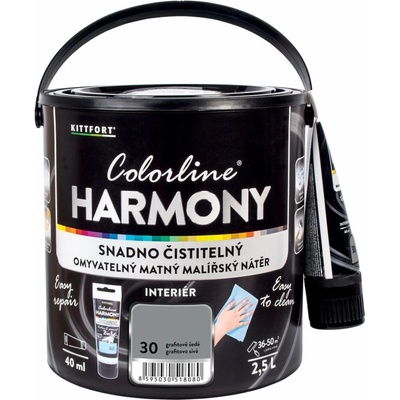 KITTFORT Colorline Harmony 2,5 l grafito vosivá matná