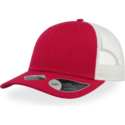 Atlantis Headwear Recy Three 6 panelová síťovaná COT33609094199-red/white Červená/bílá