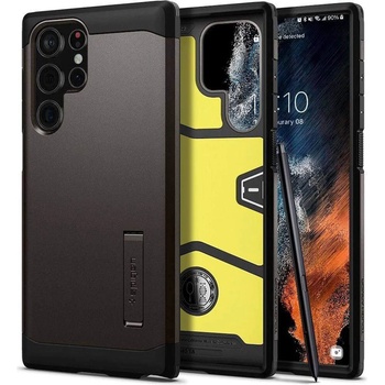 Image 1 of Spigen Tough Armor Case - хибриден кейс с най-висока степен на защита за Samsung Galaxy S22 Ultra (сив)