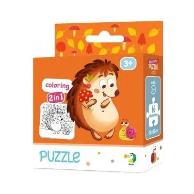 dodo - Детски пъзел 2 в 1 - Таралеж - 16 части (300119)