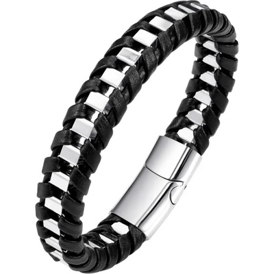 Gaira Kožený náramek 350136 stříbrná